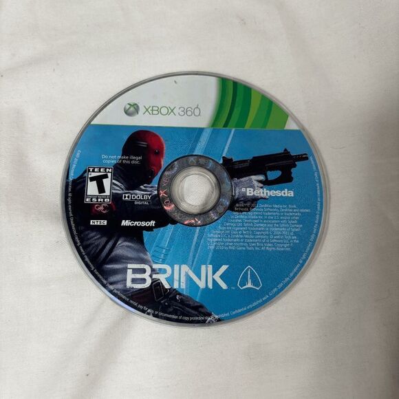 Brink (Xbox 360, 2011) Disc Only Tested and Working Game Has Tracking! - Picture 1 of 4